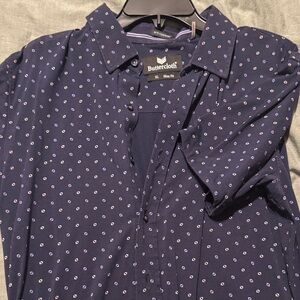Buttercloth Men's Navy Casual Button Down Shirt